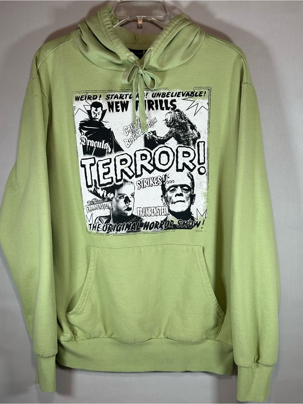 Universal Monsters Hoodie Med Green Dracula Frankenstein Creature Black Lagoon